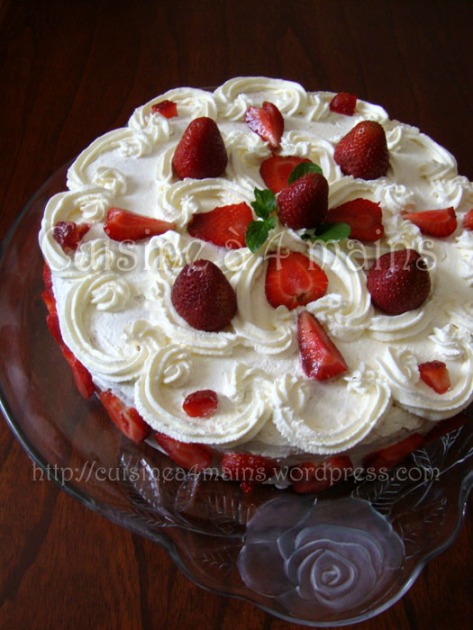 gâteau aux fraises2 - cuisine à 4 mains