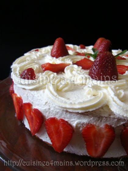 gâteau aux fraises3- cuisine à 4 mains