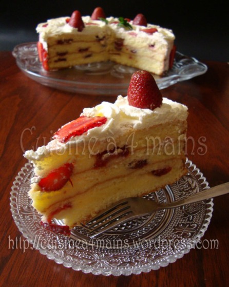 gâteau aux fraises4- cuisine à 4 mains