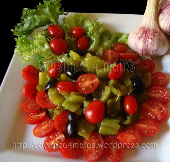 salade de poivron1  - cuisine à 4 mains
